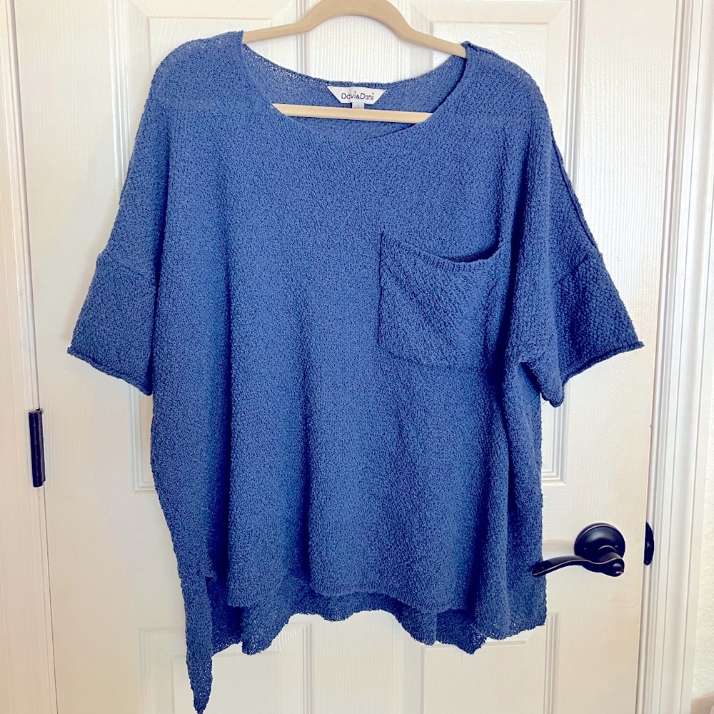 Blue Oversized Top, size Medium